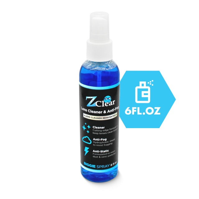 Long Lasting Anti-Fog Glasses Cleaner | Z Clear Biggie Lens Cleaner & Anti-Fog Spray