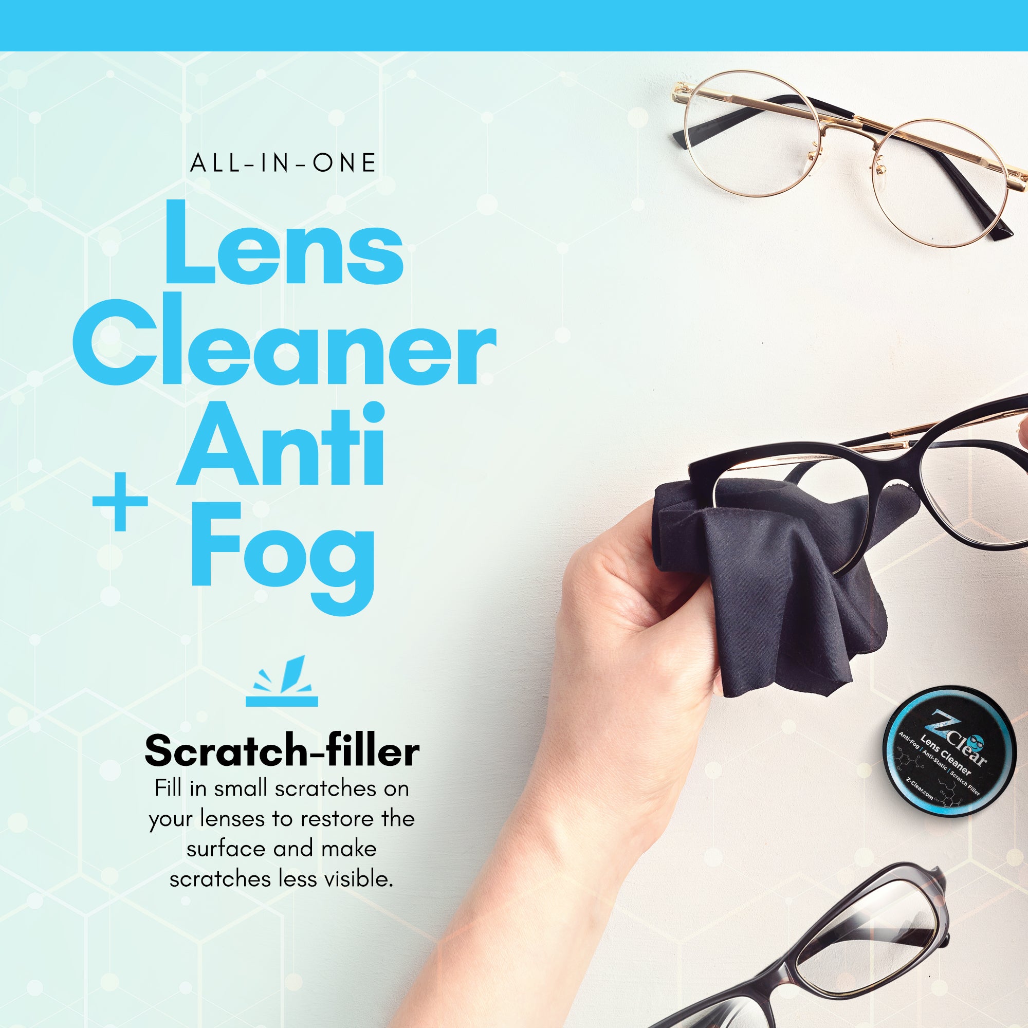 goggles cleaner Anti-Fog Paste for Glasses & Goggles — 72 Hrs | Z Clear