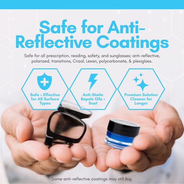 Best Anti-Fog Glasses Cleaner | Safe on Anti-Reflective Coated Lenses