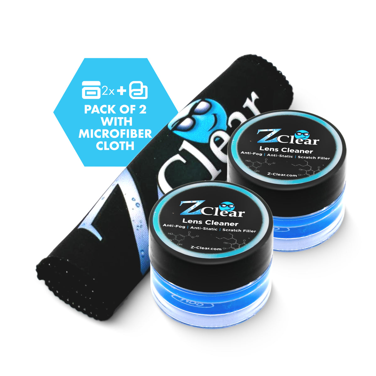 Anti Fog Lens cleaning Paste | Safe for all Lenses | Made in USA + With Microfiber Cloth